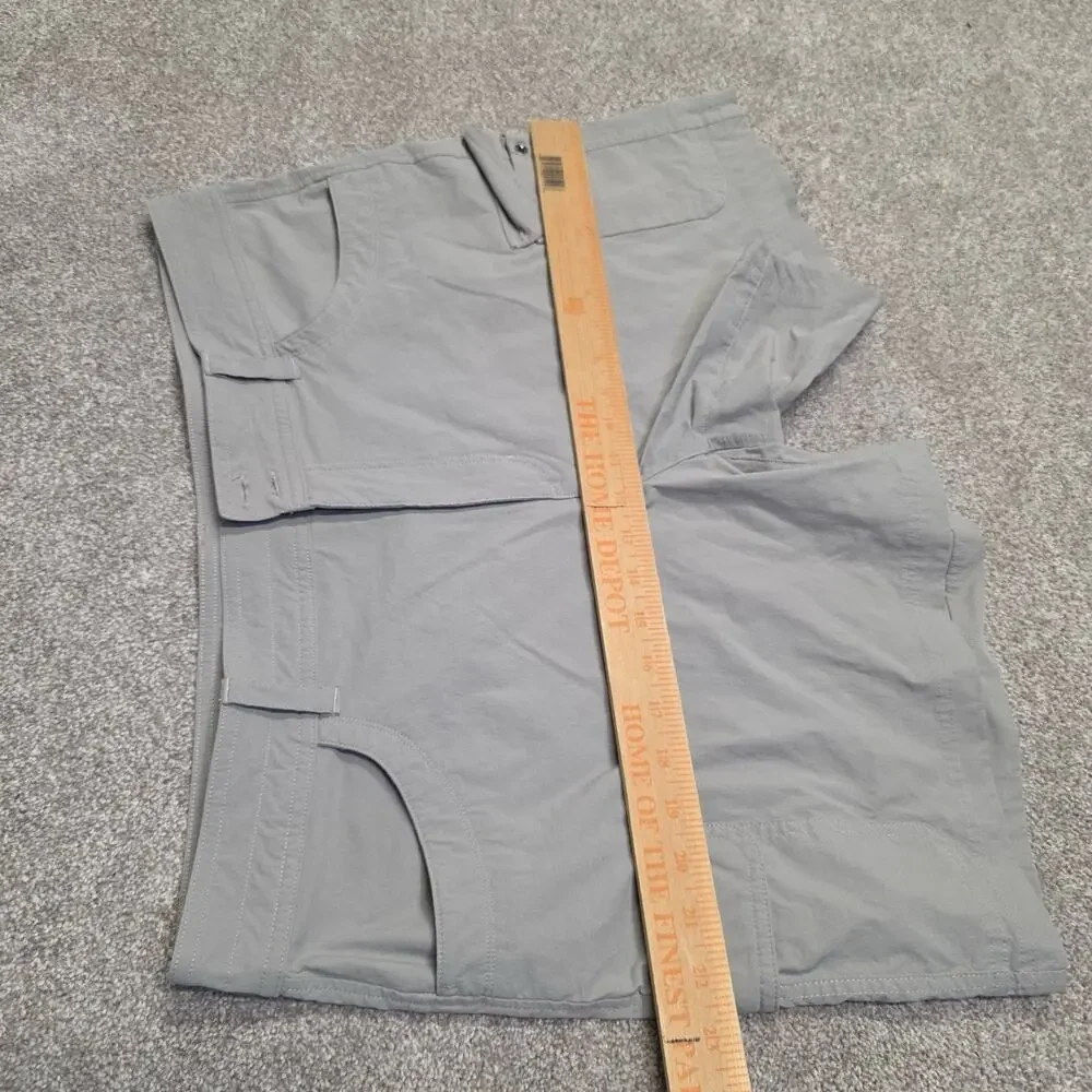 Gorpcore Eddie Bauer Women's Hiking Plus Size Cargo Shorts 16 Gray Nylon Stretch